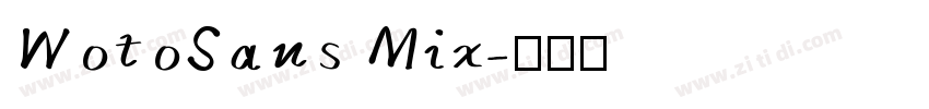 WotoSans Mix字体转换